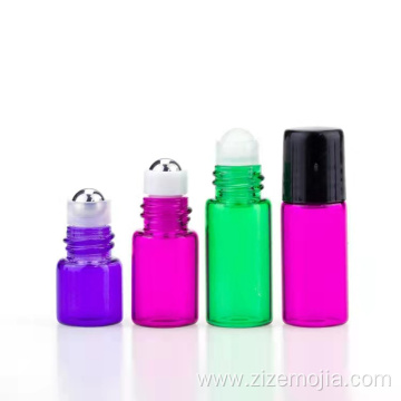 Colorful essential oil sample glass small roller bottle